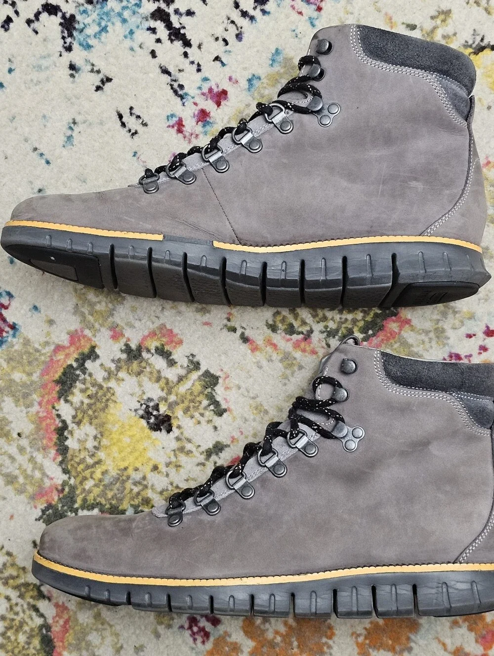 Cole Haan Zerogrand Boots Mens 11.5 Gray Water Resistant Trail Hiking C28735